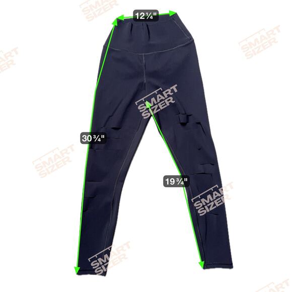 Alo Leggings Womens Small Black High Waist Ripped Moto Yoga Pants Activewear Gym - Picture 3 of 7